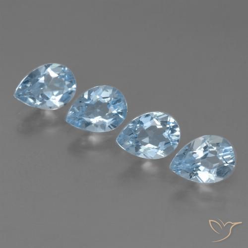 3.31ctw Natural Céu azul Topázio, Formato de pêra, VVS-VS