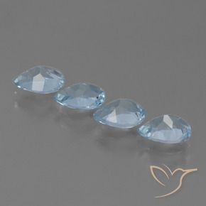 Pedras preciosas de Topázio Céu azul natural de 3.31 ct, Formato de pêra, VVS-VS