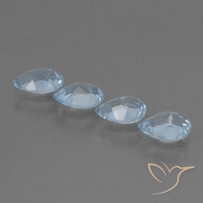 Pedras preciosas de Topázio Céu azul natural de 3.02 ct, Formato de pêra, VVS-VS