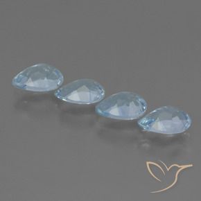 Pedras preciosas de Topázio Céu azul natural de 3.45 ct, Formato de pêra, VVS-VS