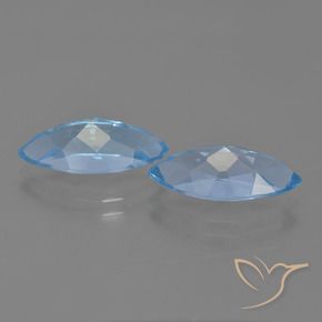 Pedras preciosas de Topázio Azul Suíço natural de 7.46 ct, Marquesa, VVS-VS