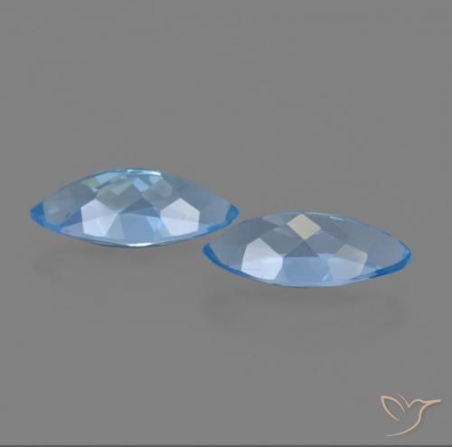 Pedras preciosas de Topázio Azul Suíço natural de 7.80 ct, Marquesa, VVS-VS