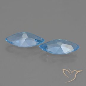 Pedras preciosas de Topázio Azul Suíço natural de 6.94 ct, Marquesa, VVS-VS