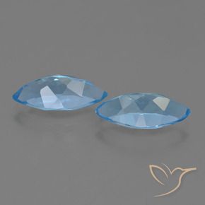 Pedras preciosas de Topázio Azul Suíço natural de 7.54 ct, Marquesa, VVS-VS