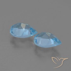 Pedras preciosas de Topázio Azul Suíço natural de 1.70 ct, Formato de pêra, VS