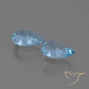 Pedras preciosas de Topázio Céu azul natural de 1.36 ct, Formato de pêra, VS
