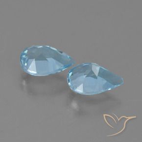 Pedras preciosas de Topázio Céu azul natural de 1.60 ct, Formato de pêra, VS