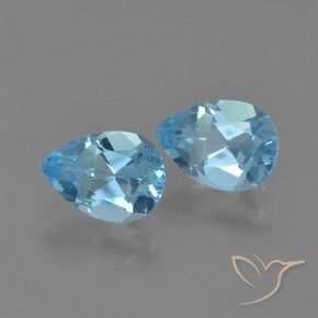 Pedras preciosas de Topázio Azul Suíço natural de 1.75 ct, Formato de pêra, VS
