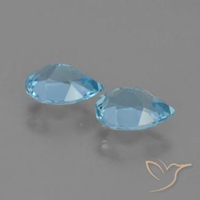 Pedras preciosas de Topázio Azul Suíço natural de 1.75 ct, Formato de pêra, VS