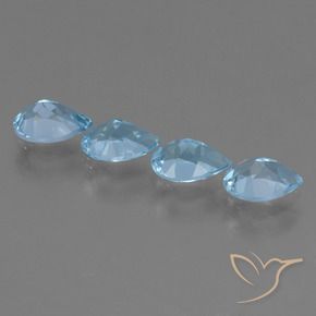 Pedras preciosas de Topázio Céu azul natural de 3.15 ct, Formato de pêra, VVS-VS