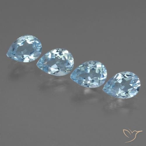 3.28ctw Natural Céu azul Topázio, Formato de pêra, VVS-VS