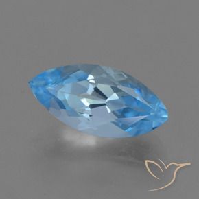 Topázio Azul Suíço Natural 3.40ct, Marquesa, VVS