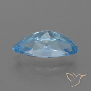 Topázio Azul Suíço Natural 3.40ct, Marquesa, VVS