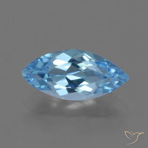 3.29ct Natural Azul Suíço Topázio, Marquesa, VVS