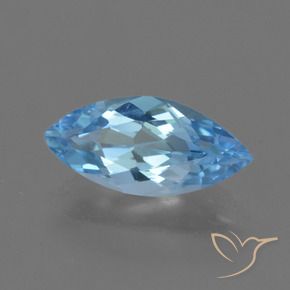 Topázio Azul Suíço Natural 3.29ct, Marquesa, VVS