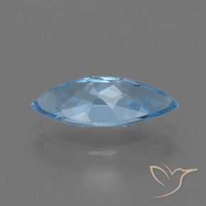 Topázio Azul Suíço Natural 3.29ct, Marquesa, VVS