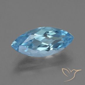 Topázio Céu azul Natural 3.78ct, Marquesa, VVS