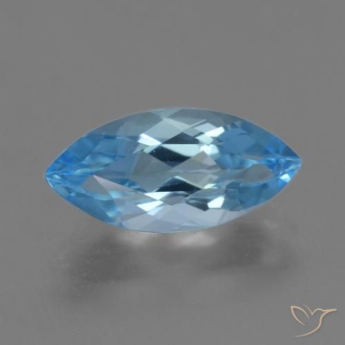 4.02ct Natural Azul Suíço Topázio, Marquesa, VVS