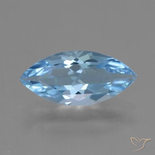3.14ct Natural Azul Suíço Topázio, Marquesa, VVS