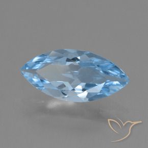 Topázio Azul Suíço Natural 3.14ct, Marquesa, VVS