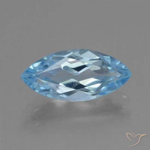 3.59ct Natural Céu azul Topázio, Marquesa, VVS
