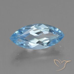 Topázio Céu azul Natural 3.59ct, Marquesa, VVS