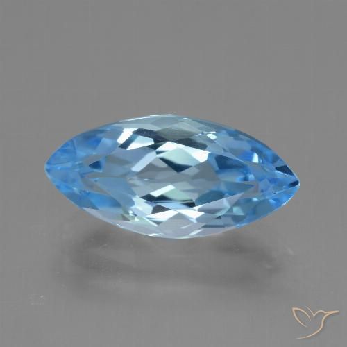 3.98ct Natural Azul Suíço Topázio, Marquesa, VVS