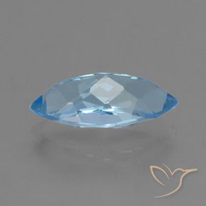 Topázio Azul Suíço Natural 3.98ct, Marquesa, VVS