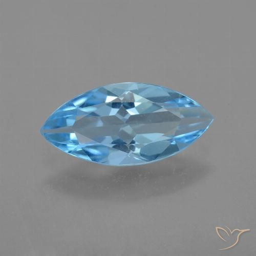 3.29ct Natural Azul Suíço Topázio, Marquesa, VVS-VS