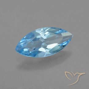 Topázio Azul Suíço Natural 3.29ct, Marquesa, VVS-VS