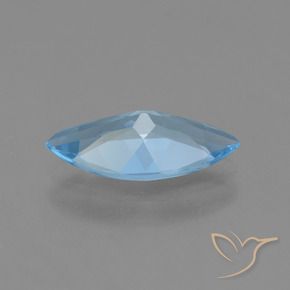 Topázio Azul Suíço Natural 3.29ct, Marquesa, VVS-VS