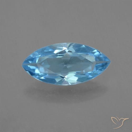 3.31ct Natural Azul Suíço Topázio, Marquesa, VS