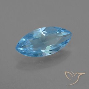 Topázio Azul Suíço Natural 3.31ct, Marquesa, VS