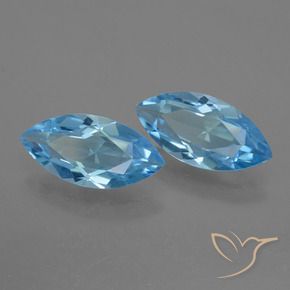 Pedras preciosas de Topázio Azul Suíço natural de 6.72 ct, Marquesa, VS