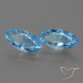 Pedras preciosas de Topázio Azul Suíço natural de 7.47 ct, Marquesa, VS