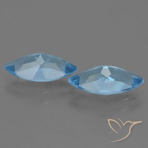 Pedras preciosas de Topázio Azul Suíço natural de 7.47 ct, Marquesa, VS