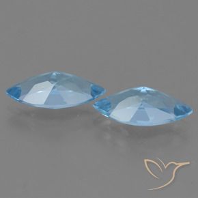 Pedras preciosas de Topázio Céu azul natural de 7.14 ct, Marquesa, VVS-VS