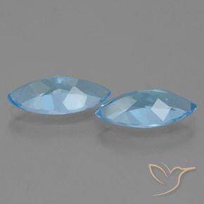 Pedras preciosas de Topázio Azul Suíço natural de 7.26 ct, Marquesa, VS