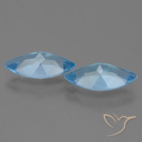 Pedras preciosas de Topázio Azul Suíço natural de 7.10 ct, Marquesa, VS
