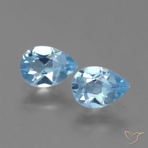 1.65ctw Natural Azul Suíço Topázio, Formato de pêra, VS