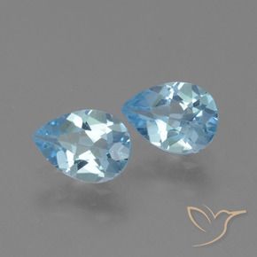 Pedras preciosas de Topázio Azul Suíço natural de 1.65 ct, Formato de pêra, VS