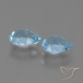 Pedras preciosas de Topázio Azul Suíço natural de 1.65 ct, Formato de pêra, VS