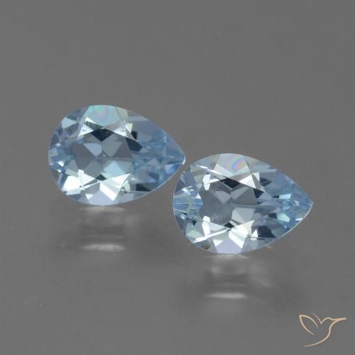 1.68ctw Natural Céu azul Topázio, Formato de pêra, VVS-VS