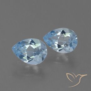 Pedras preciosas de Topázio Céu azul natural de 1.68 ct, Formato de pêra, VVS-VS