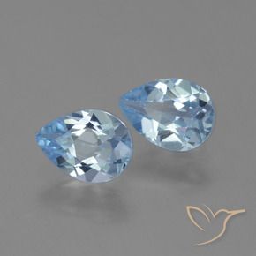 Pedras preciosas de Topázio Céu azul natural de 1.62 ct, Formato de pêra, VS