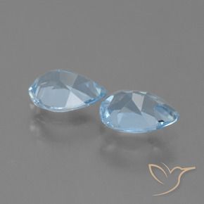 Pedras preciosas de Topázio Céu azul natural de 1.62 ct, Formato de pêra, VS
