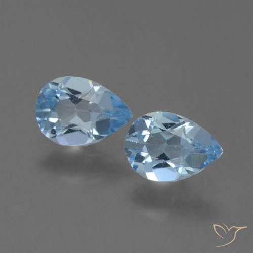 1.49ctw Natural Azul Suíço Topázio, Formato de pêra, VS