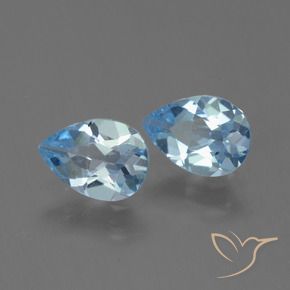 Pedras preciosas de Topázio Azul Suíço natural de 1.49 ct, Formato de pêra, VS