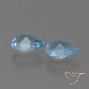 Pedras preciosas de Topázio Céu azul natural de 1.57 ct, Formato de pêra, VS