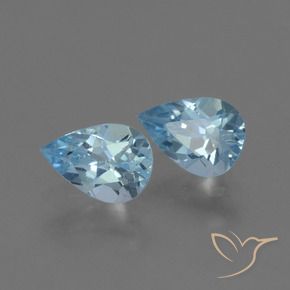 Pedras preciosas de Topázio Azul Suíço natural de 1.57 ct, Formato de pêra, VS